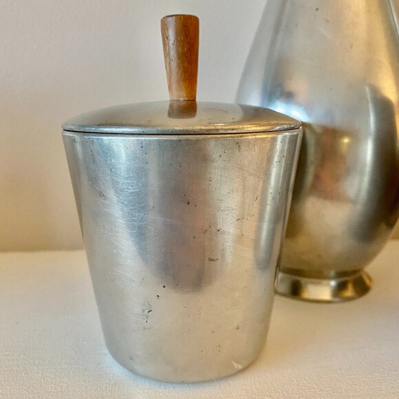 MCM Rare Vintage Pewter Coffee Tea Serving Set - Picture 5 of 12